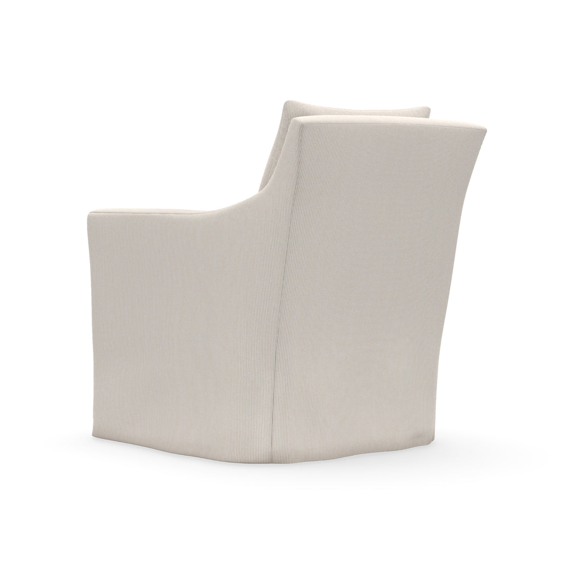 Ingrid Slipcovered Swivel Glider — back-three-quarter
