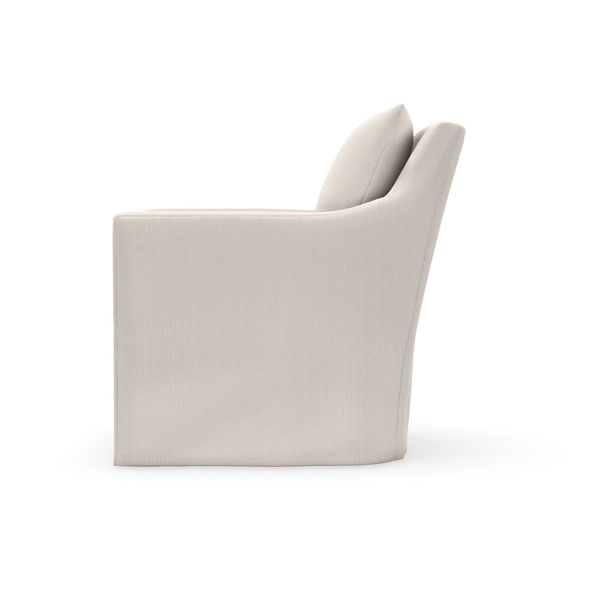 Ingrid Slipcovered Swivel Chair — side